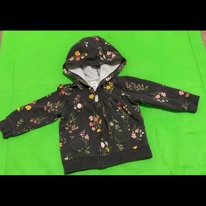 Carter’s 18 Month Girls Flower Zip Up Hoodie